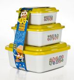CONJUNTO de POTES AMARELO PMG 3 PEÇAS Cod.621