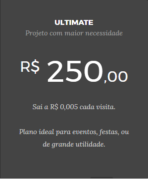 UTIMATE projeto com maior necessidade